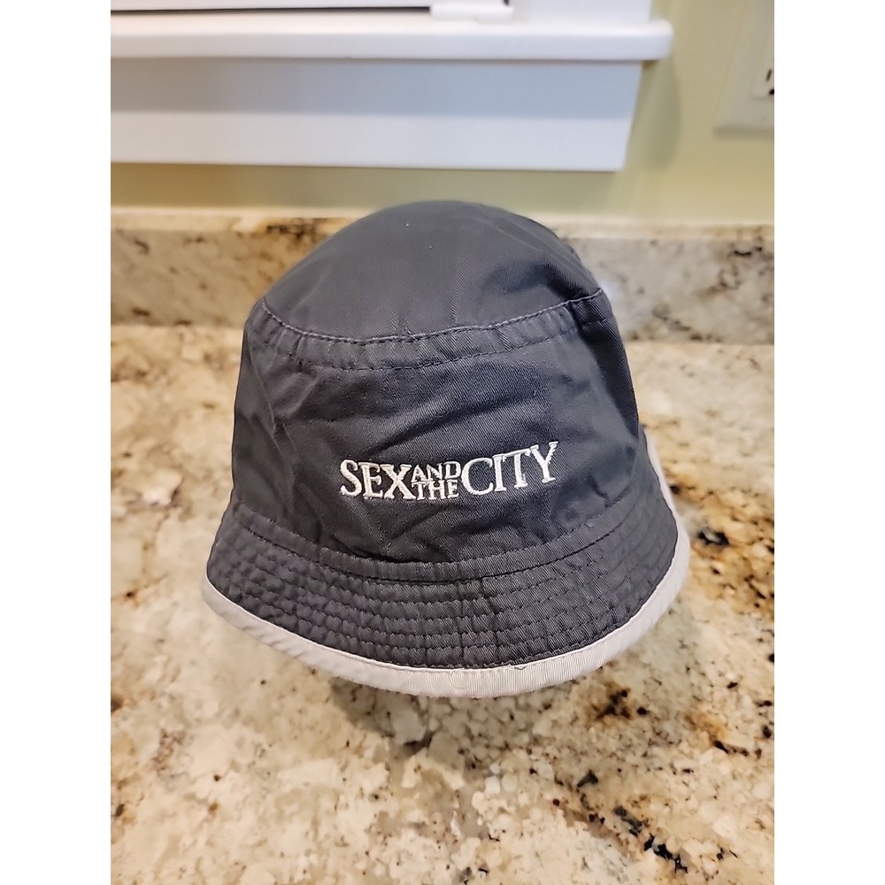 VTG 90's Sex And The City HBO PROMO Bucket  Beach Hat Dark Gray Original Series
